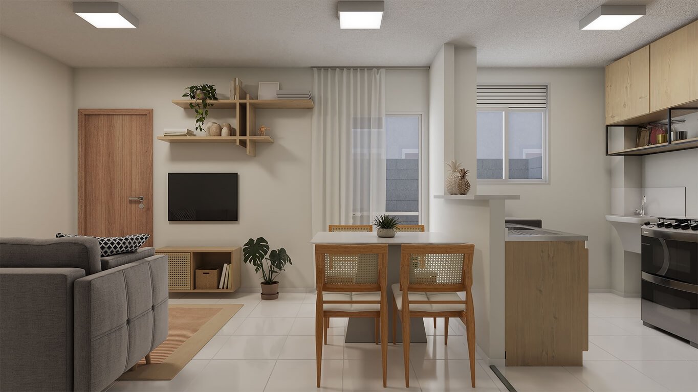 Empreendimento moderno com área de lazer e apartamentos em Londrina